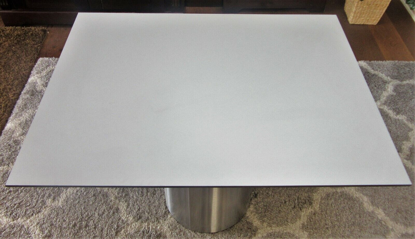 HPL Platte Tischplatte 8mm Silver Grey beidseitig 926 x 537mm TRESPA® Meteon®