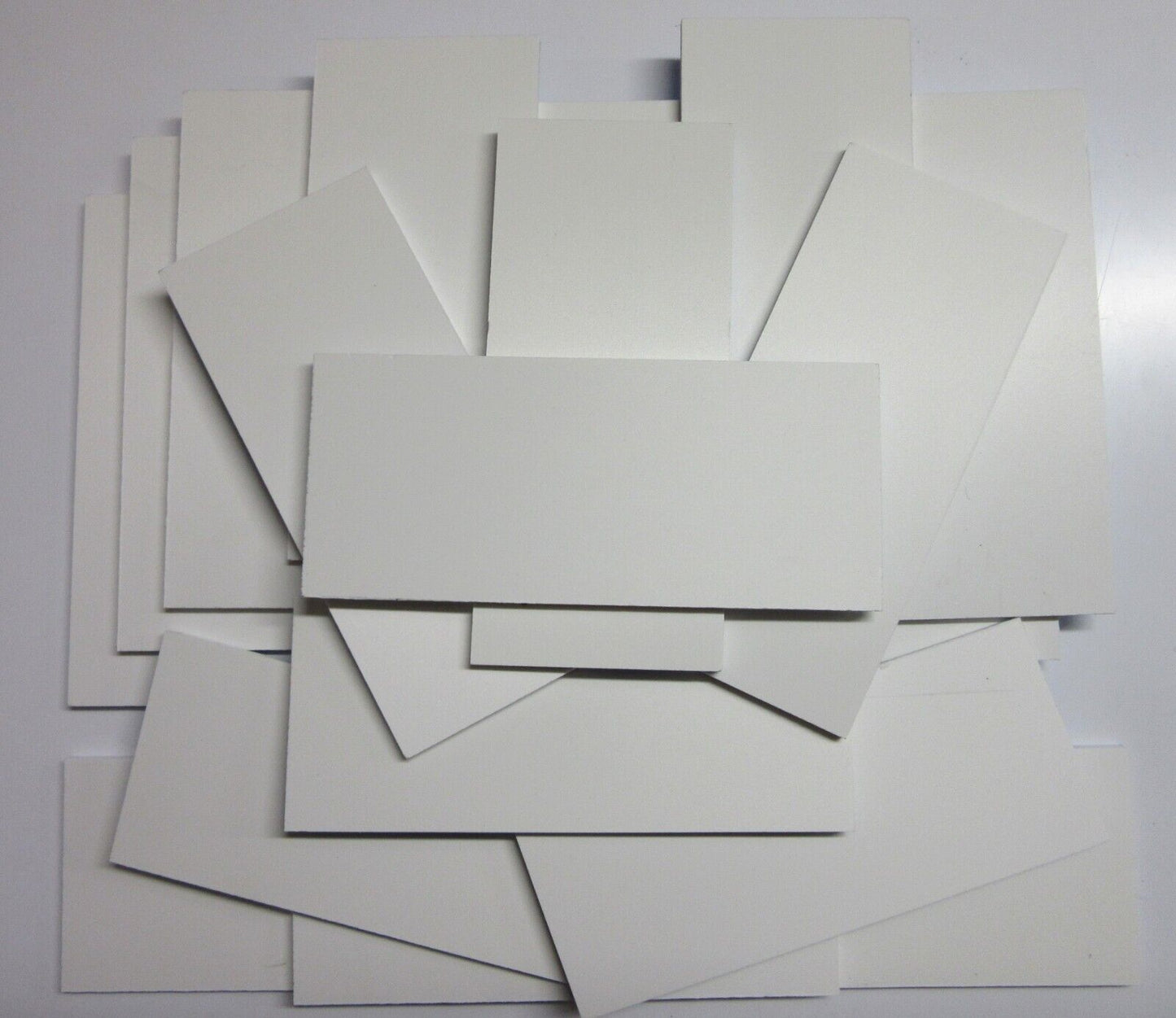 PVC Hartschaumplatten 6mm ca. 1 kg Reste Weiß - Kunststoffplatten ca. 18 Stück