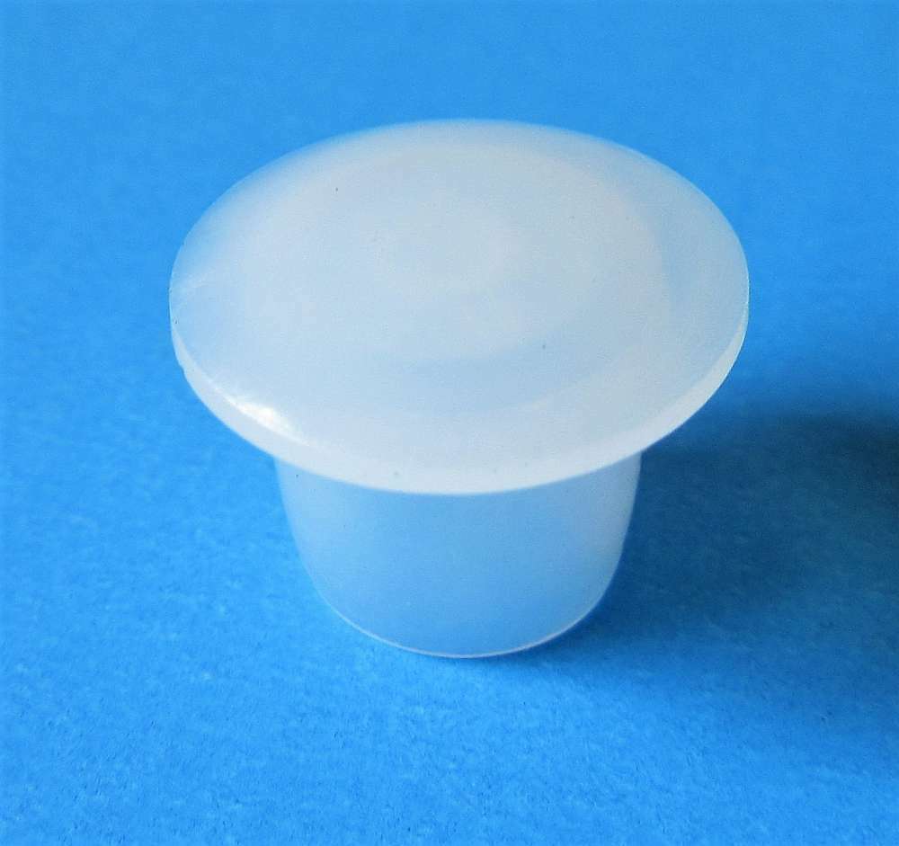 100 Stück Blindstopfen KB10 10mm Natur Kunststoff - Kopf: 15mm - Höhe: 9mm
