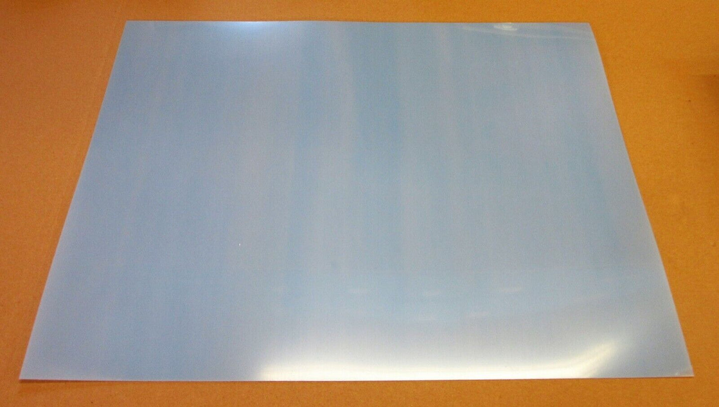 PET-A Platte 1mm Zuschnitt 595 x ca. 493-495mm Kunststoffglas klar Tiefziehmaterial