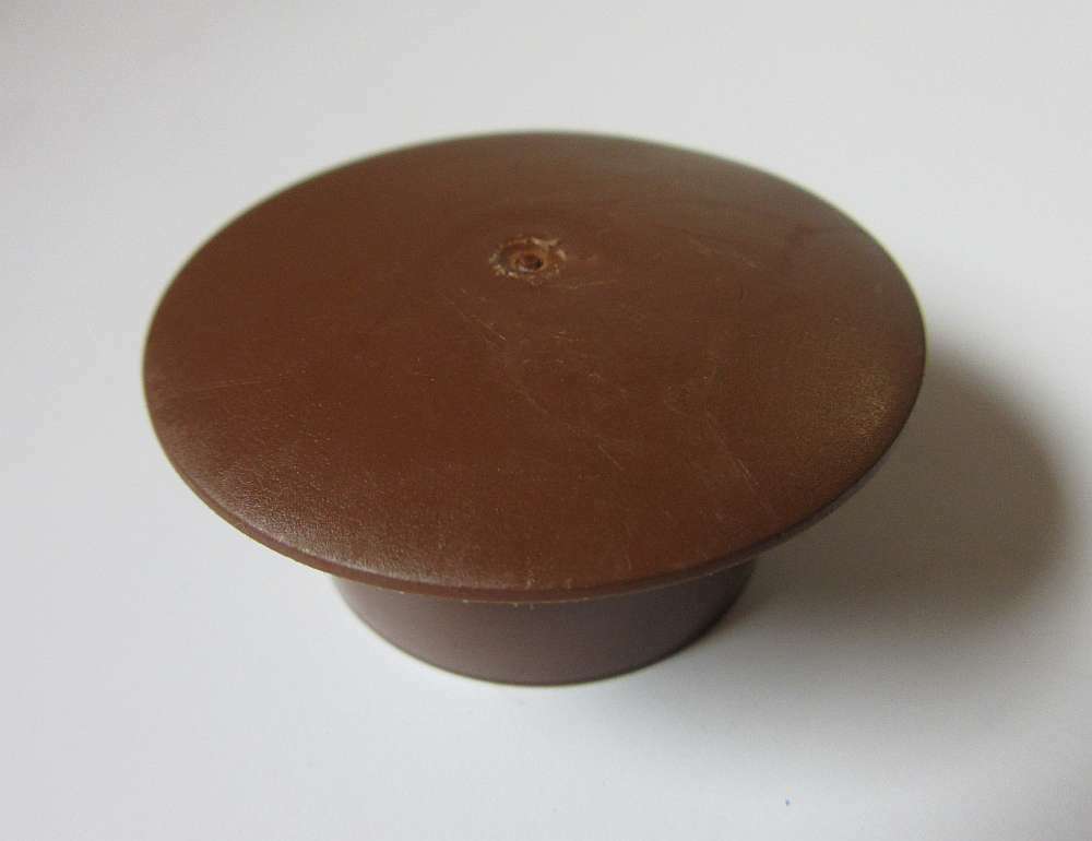 Blindstopfen KB200 20,5mm Braun Kunststoff - Kopf:25,5mm - Höhe: 9mm