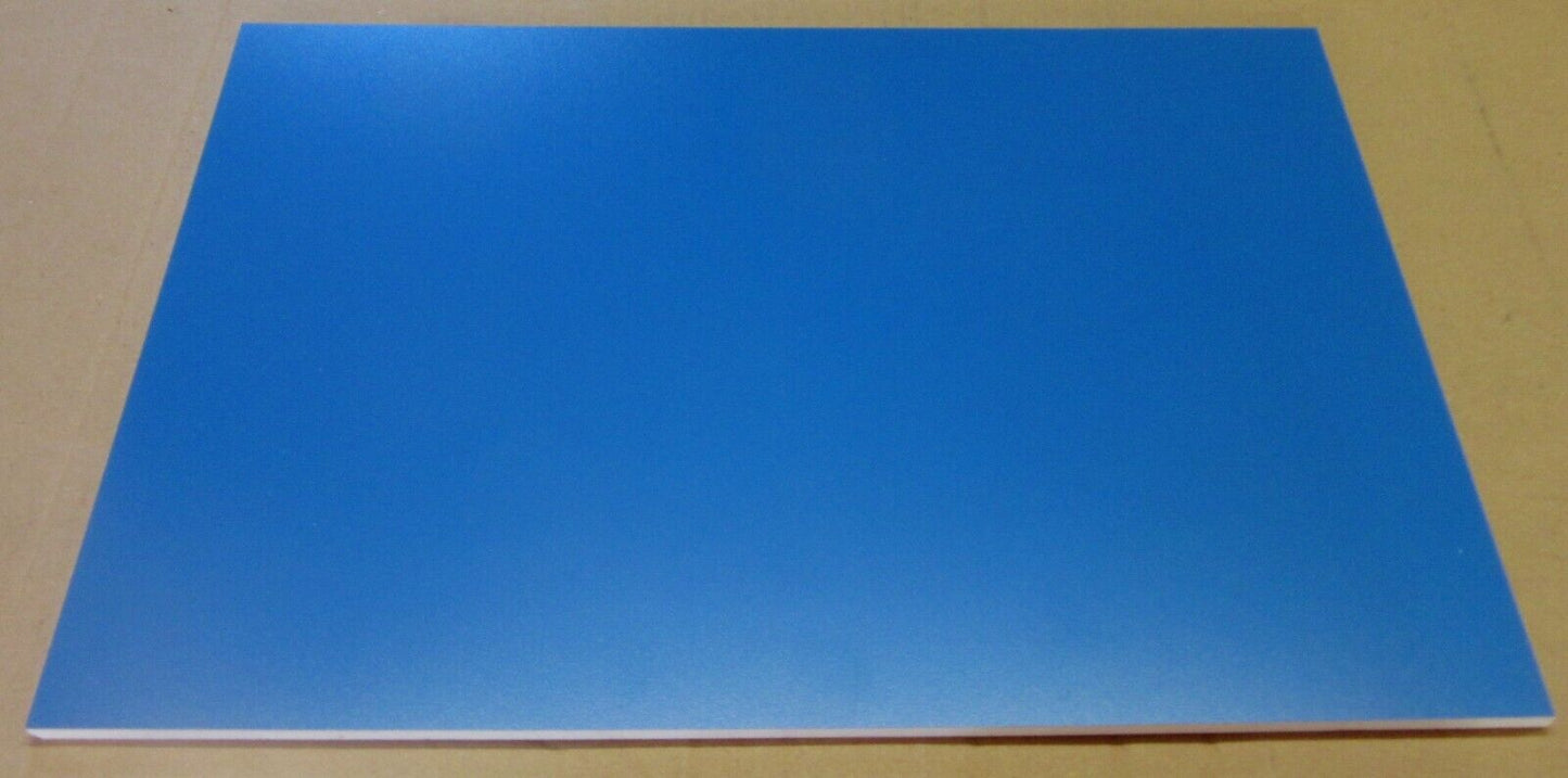 PVC Hartschaumplatte 6mm Zuschnitt weiß/blau DIN A3 420 x 297mm