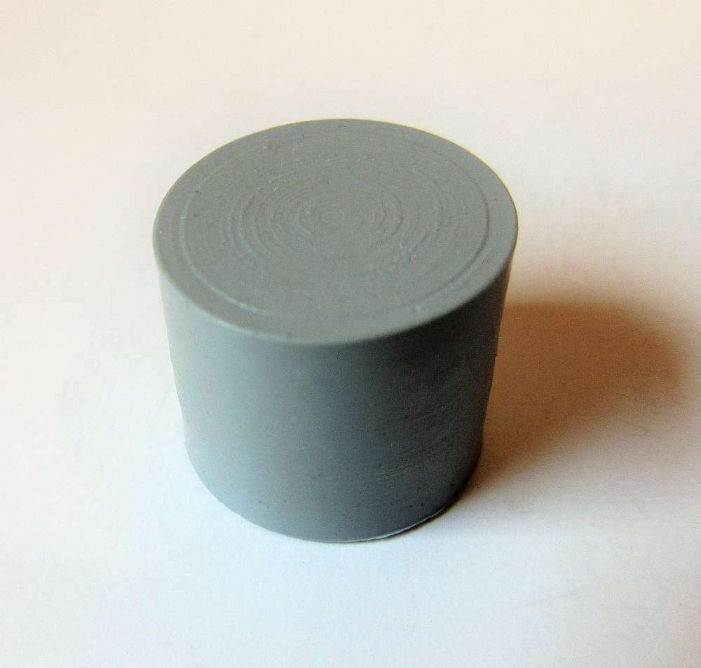 4 Stück Rohrkappen 13mm Grau für runde Rohre - Rundmaterial