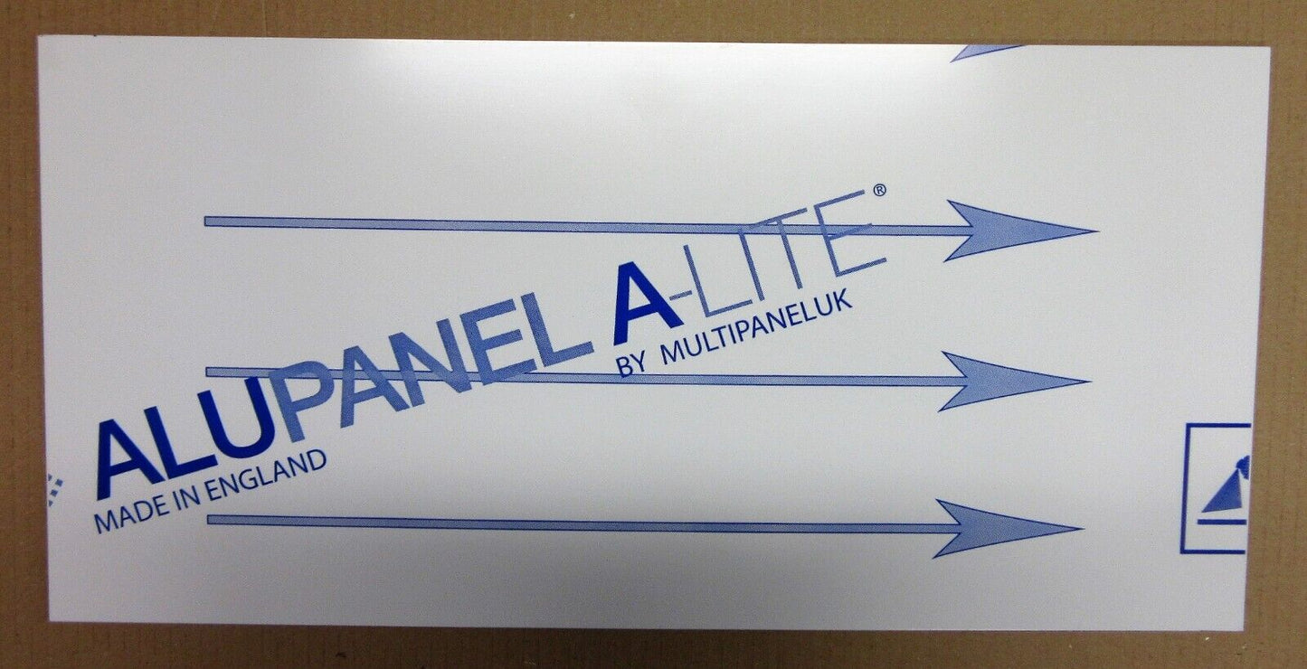 Alu-Verbundplatte 3mm weiß Zuschnitt 500 x 242mm, Deckschicht 0,26mm ALUPANEL®