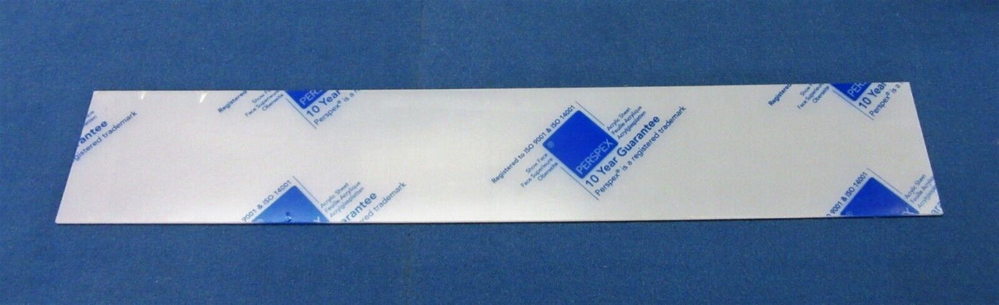 Acryl GS-Platte 3mm Zuschnitt 618 x 105mm Frost weiß S2 030 Kunststoffglas Acry