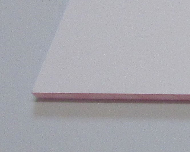 PVC Hartschaumplatte 6mm Zuschnitt rot lackiert 570 x 94mm - Kunststoff Platte