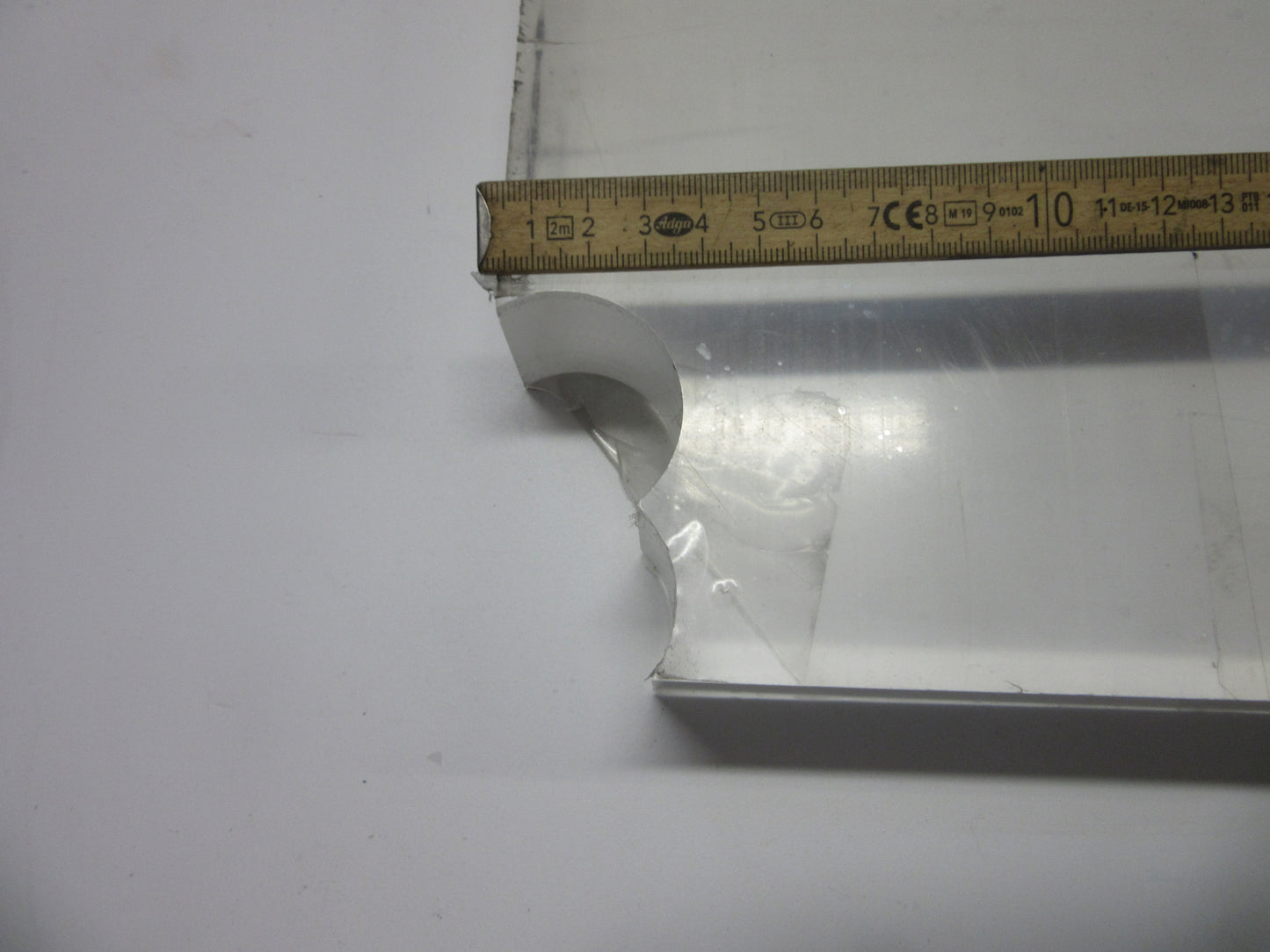 Acryl GS-Block 40mm 876 x 329mm gegossenes Acrylglas Witterungsbeständig