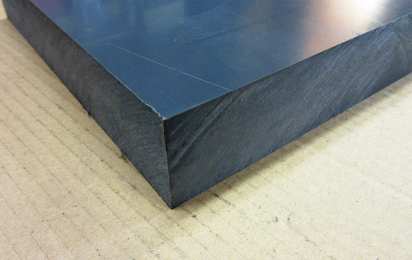 PVC-U CAW Platte 40mm Dunkelgrau Zuschnitt 999 x 649mm Technischer Kunststoff