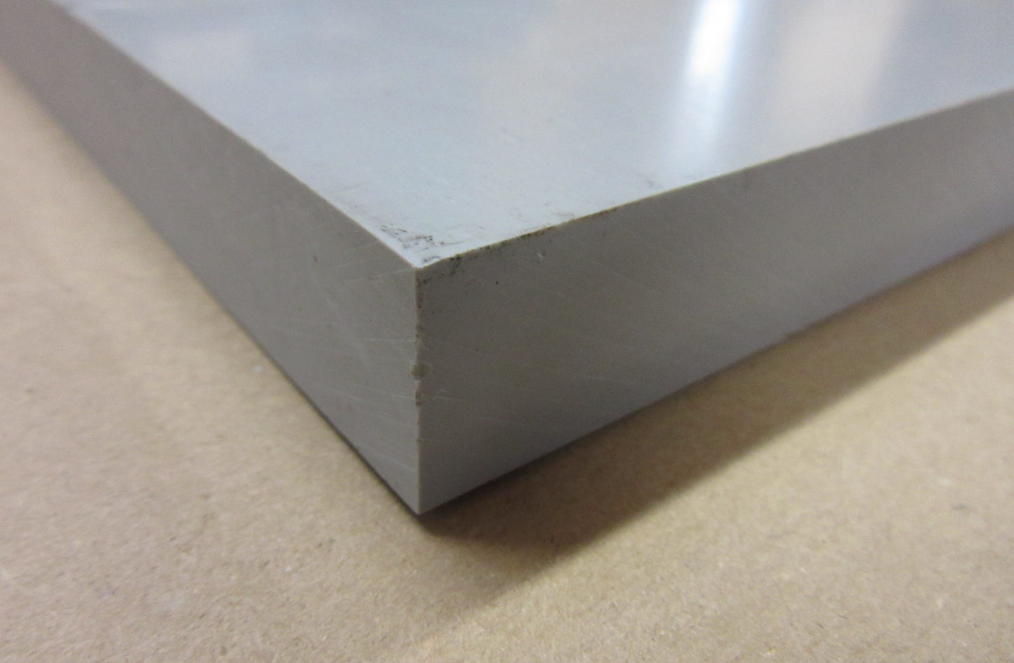 PVC-U CAW Platte 20mm Hellgrau Zuschnitt 1004 x 661mm Technischer Kunststoff