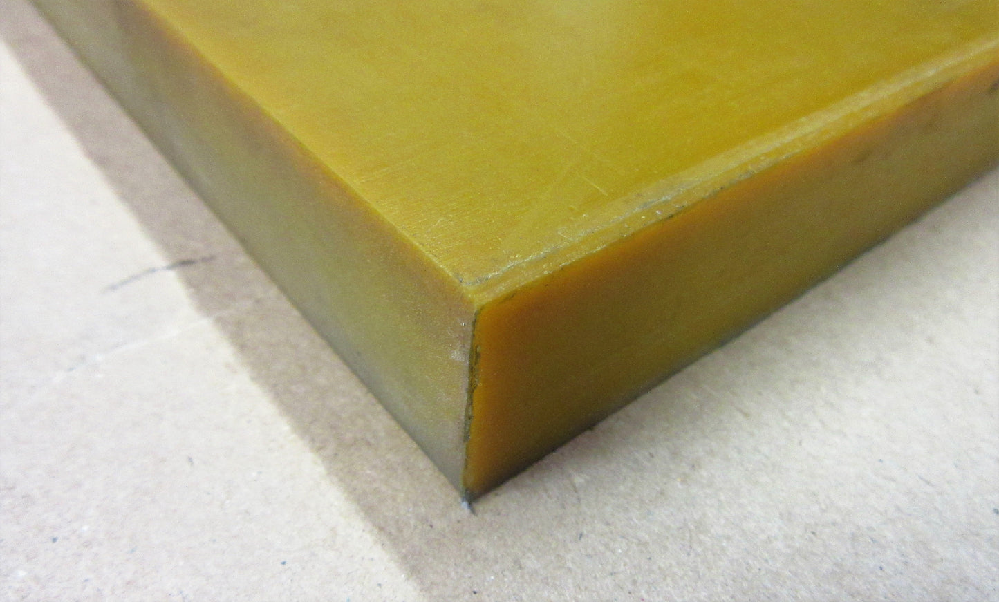 PUR Platte 25mm ocker 90 Shore A 900 x 497mm Vollmaterial Kunststoff