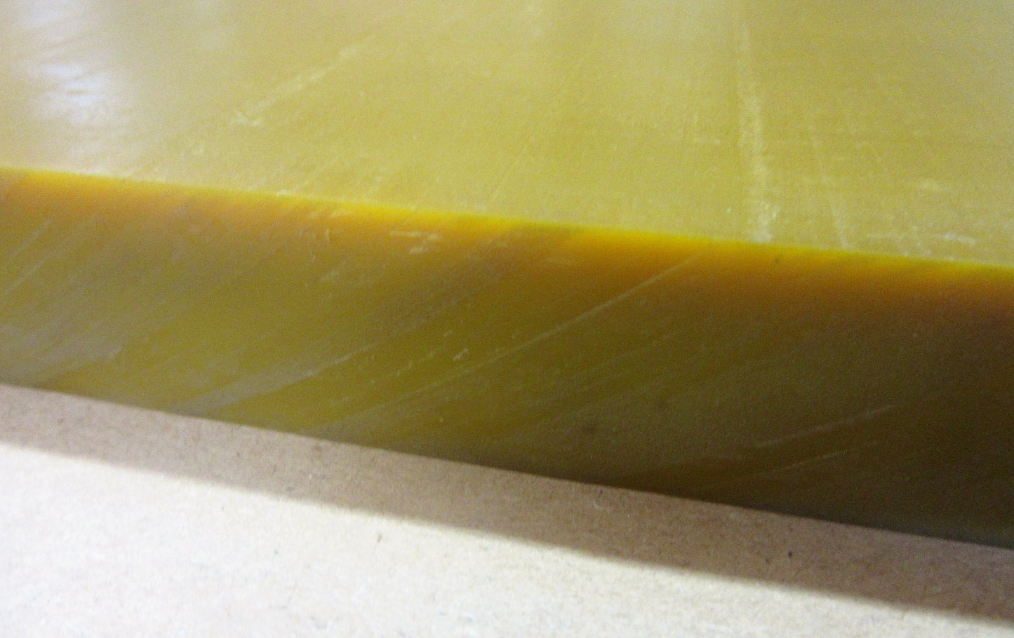 PUR Platte 25mm ocker 90 Shore A 900 x 497mm Vollmaterial Kunststoff