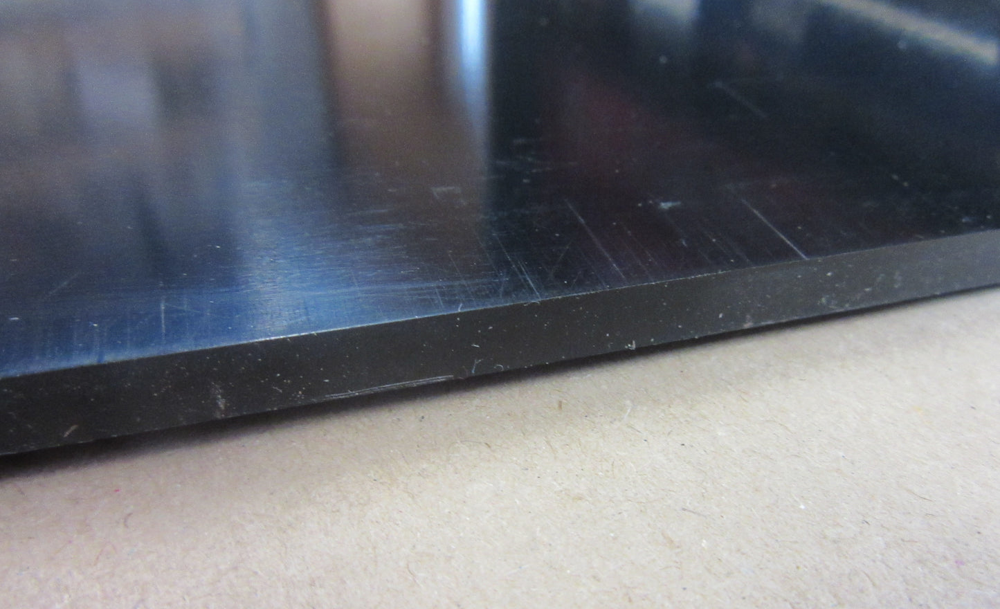 PVC-CAW Platte 6mm Schwarz Zuschnitt 1002 x 399mm Technischer Kunststoff
