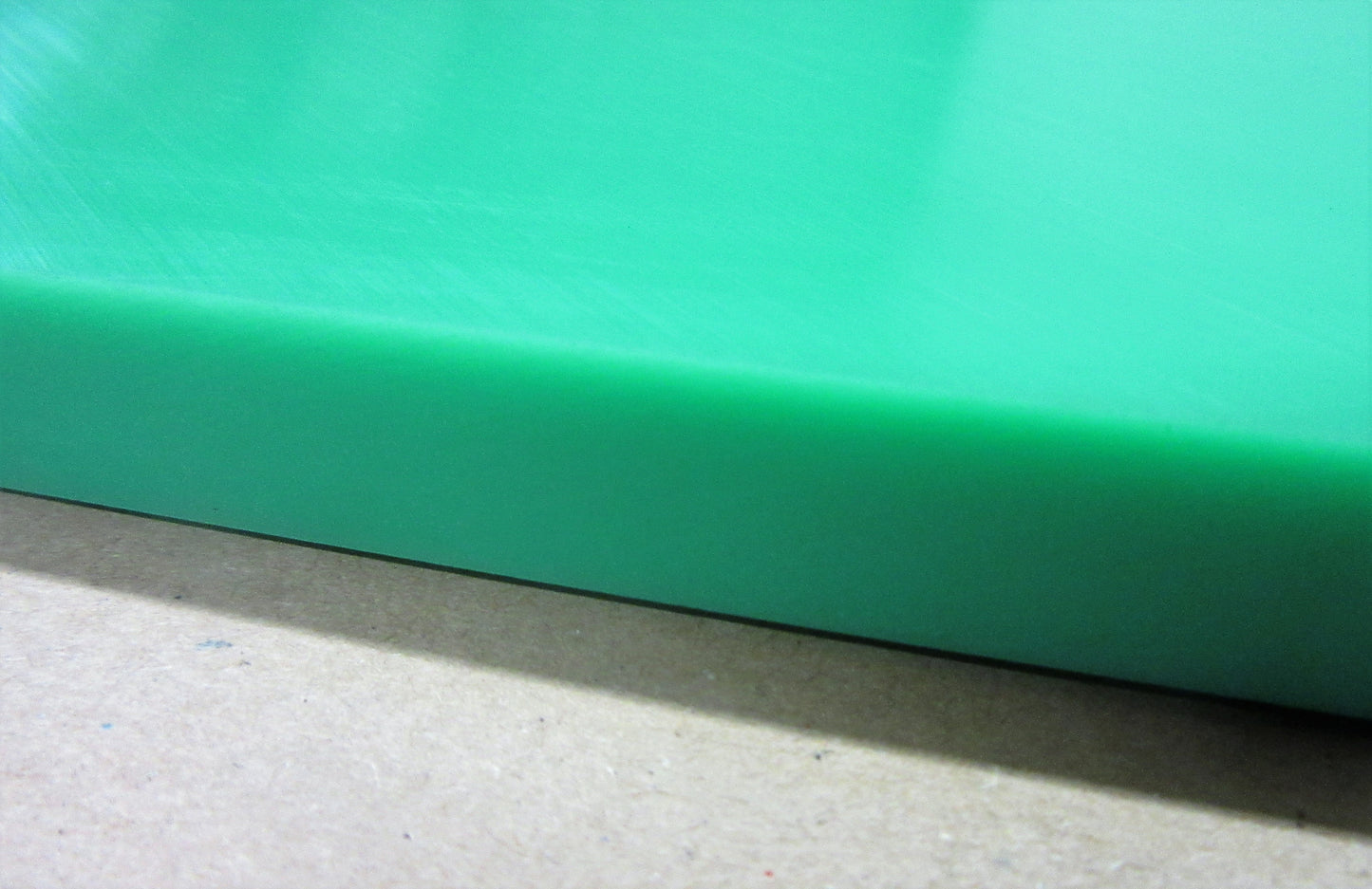PE HD-1000 UHMW Platte 15mm 1259 x 391mm Grün Vollmaterial Techn. Kunststoff