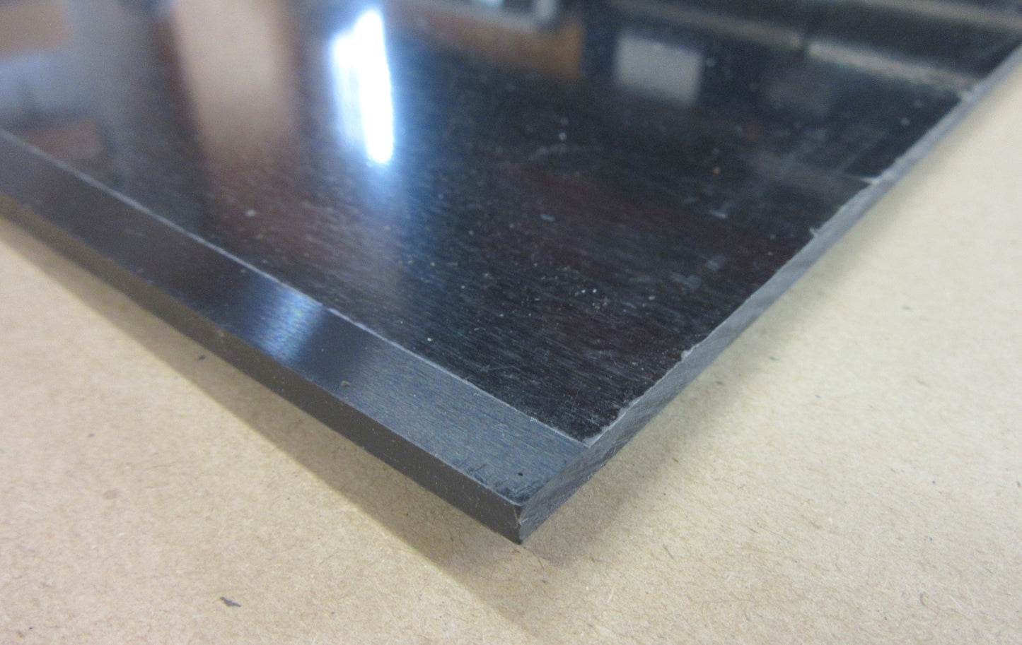 PVC-CAW Platte 4mm Schwarz Zuschnitt 1181 x 498mm Technischer Kunststoff