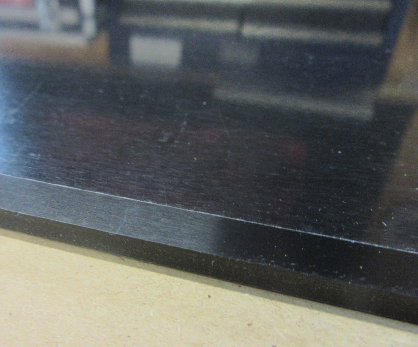 PVC-CAW Platte 4mm Schwarz Zuschnitt 1181 x 498mm Technischer Kunststoff