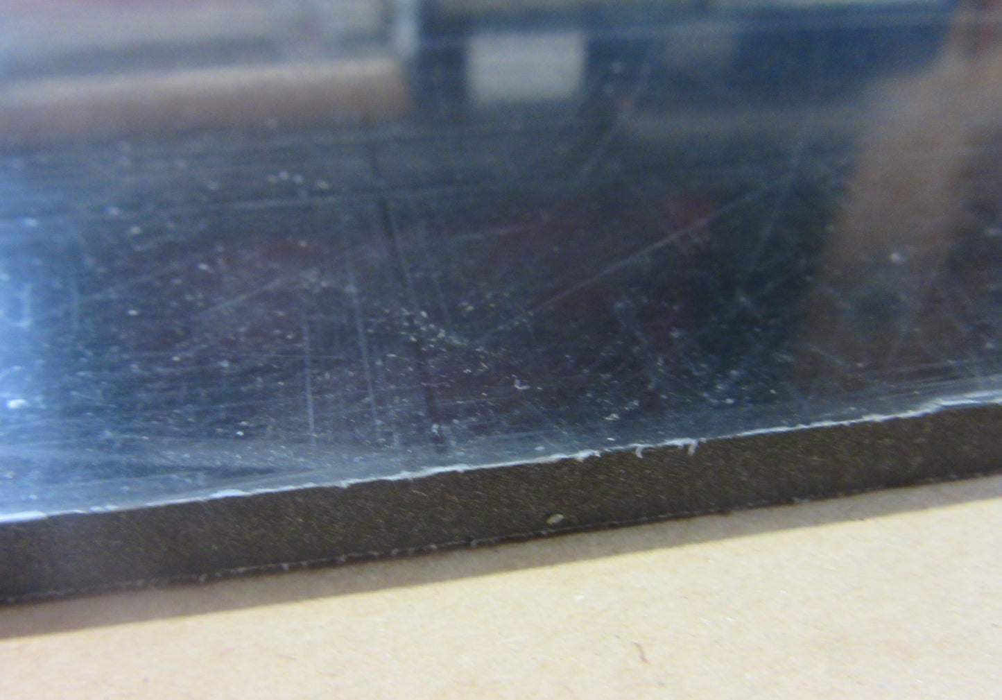 PVC-CAW Platte 6mm Schwarz Zuschnitt 838 x 376mm Technischer Kunststoff