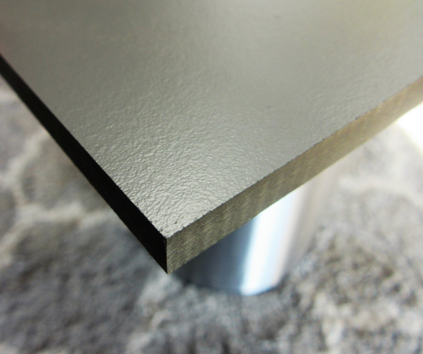 HPL Platte Tischplatte 8mm Quarz Grey beidseitig 741 x 677mm TRESPA® Meteon®