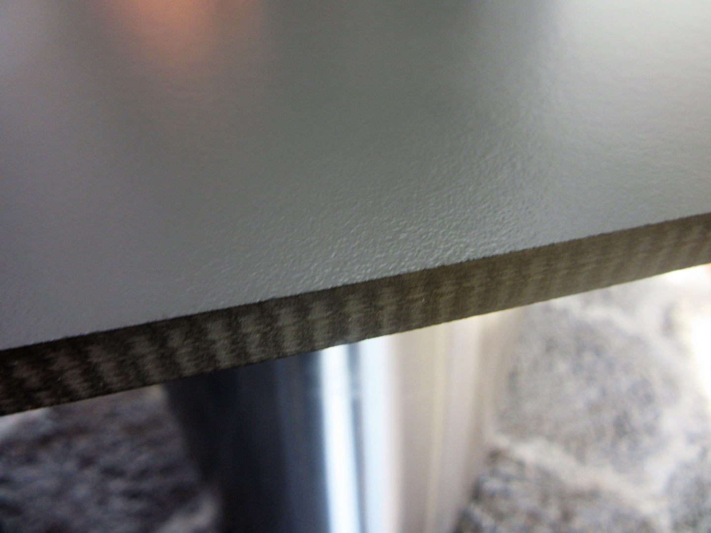 HPL Platte Tischplatte 8mm Quarz Grey beidseitig 741 x 677mm TRESPA® Meteon®