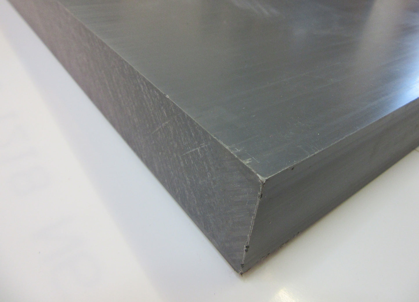 PVC-U CAW Platte 40 mm Dunkelgrau Zuschnitt 1004 x 275/272mm Technischer Kunststoff