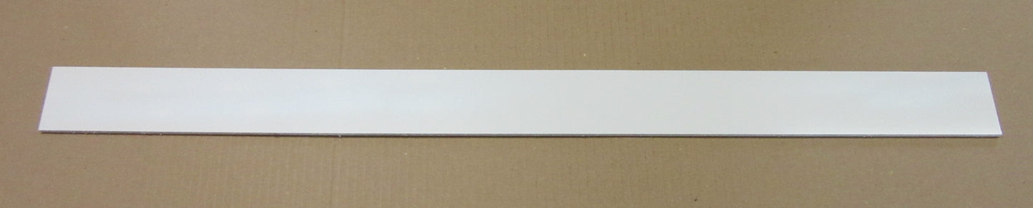 PVC-Hartplatte 4mm Weiß Zuschnitt 744 x 55mm Technischer Kunststoff