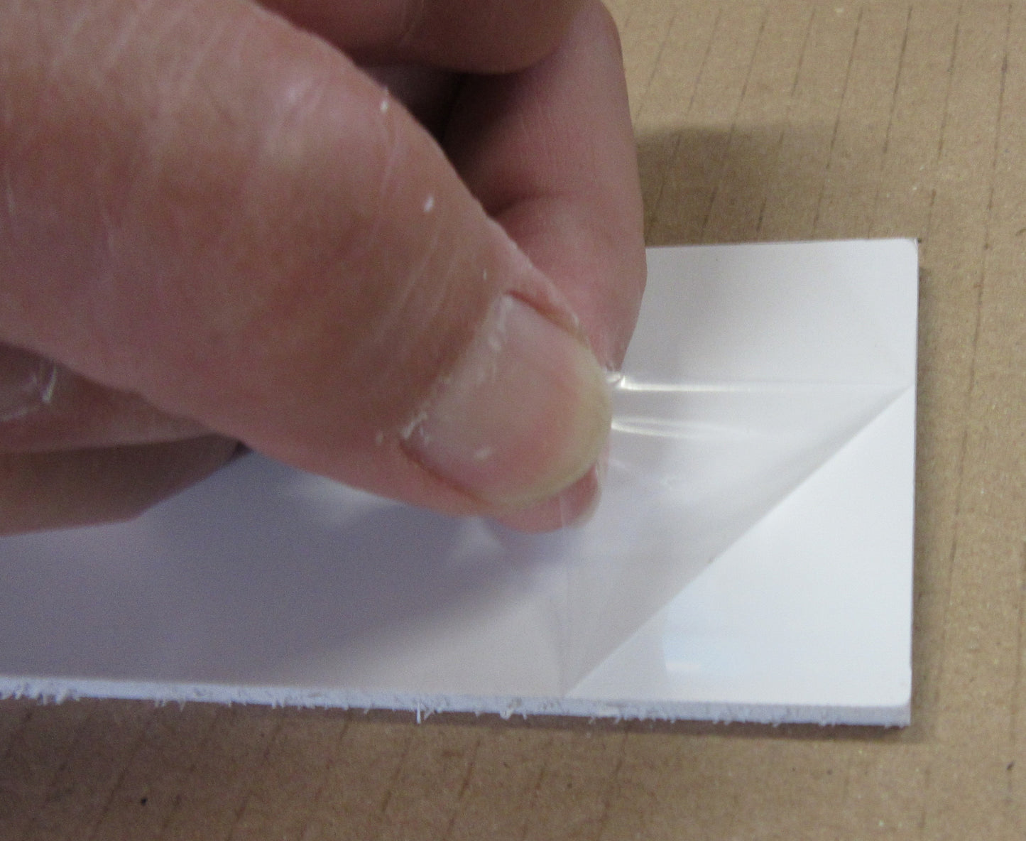 PVC-Hartplatte 4mm Weiß Zuschnitt 744 x 55mm Technischer Kunststoff