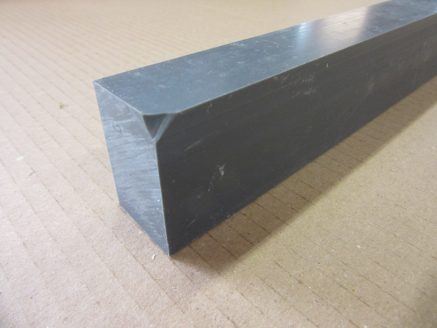 PVC-U CAW Platte Streifen 40mm Dunkelgrau Zuschnitt 726 x 26mm Technischer Kunststoff