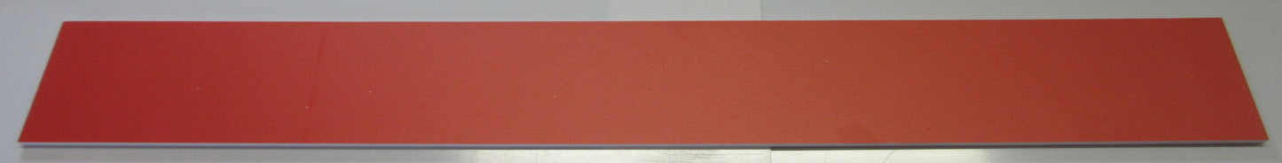 PVC Hartschaumplatte 6mm Zuschnitt rot lackiert 722 x 94mm - Kunststoff Platte