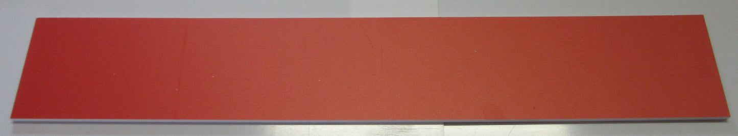 PVC Hartschaumplatte 6mm Zuschnitt rot lackiert 484 x 92mm - Kunststoff Platte