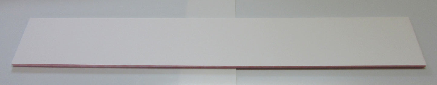 PVC Hartschaumplatte 6mm Zuschnitt rot lackiert 570 x 94mm - Kunststoff Platte