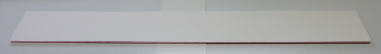 PVC Hartschaumplatte 6mm Zuschnitt rot lackiert 722 x 94mm - Kunststoff Platte