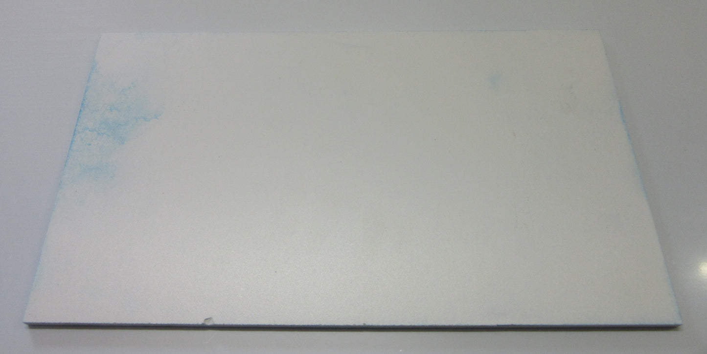 PVC Hartschaumplatte 6mm Zuschnitt weiß/blau 344 x 200mm