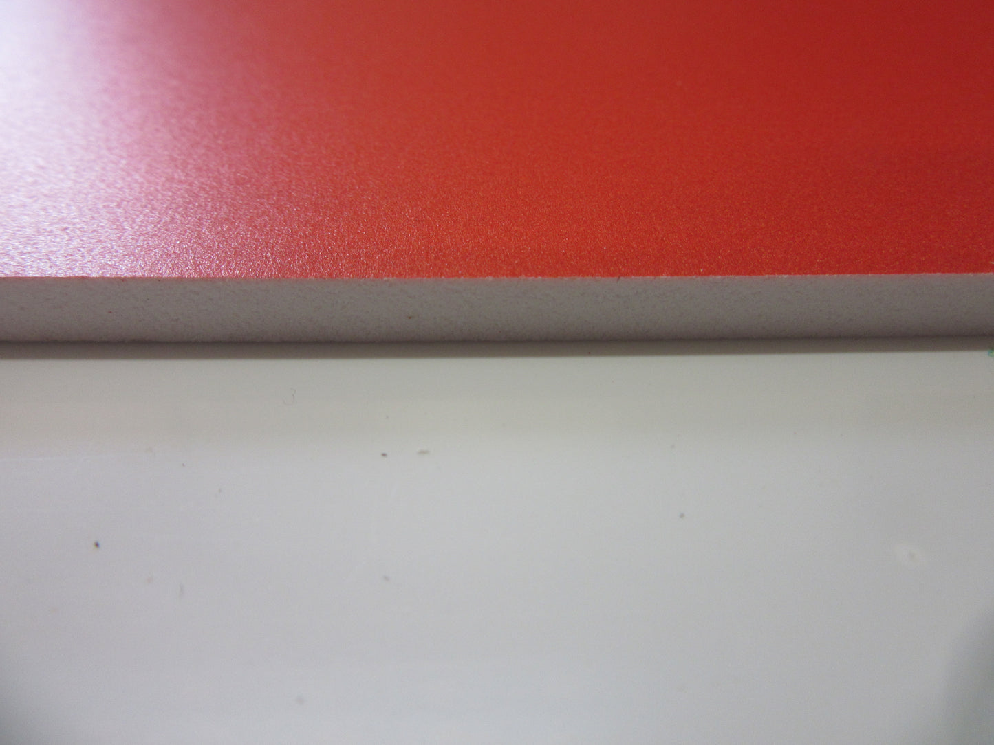 PVC Hartschaumplatte 6mm Zuschnitt rot lackiert 464 x 182 mm - Kunststoff Platte