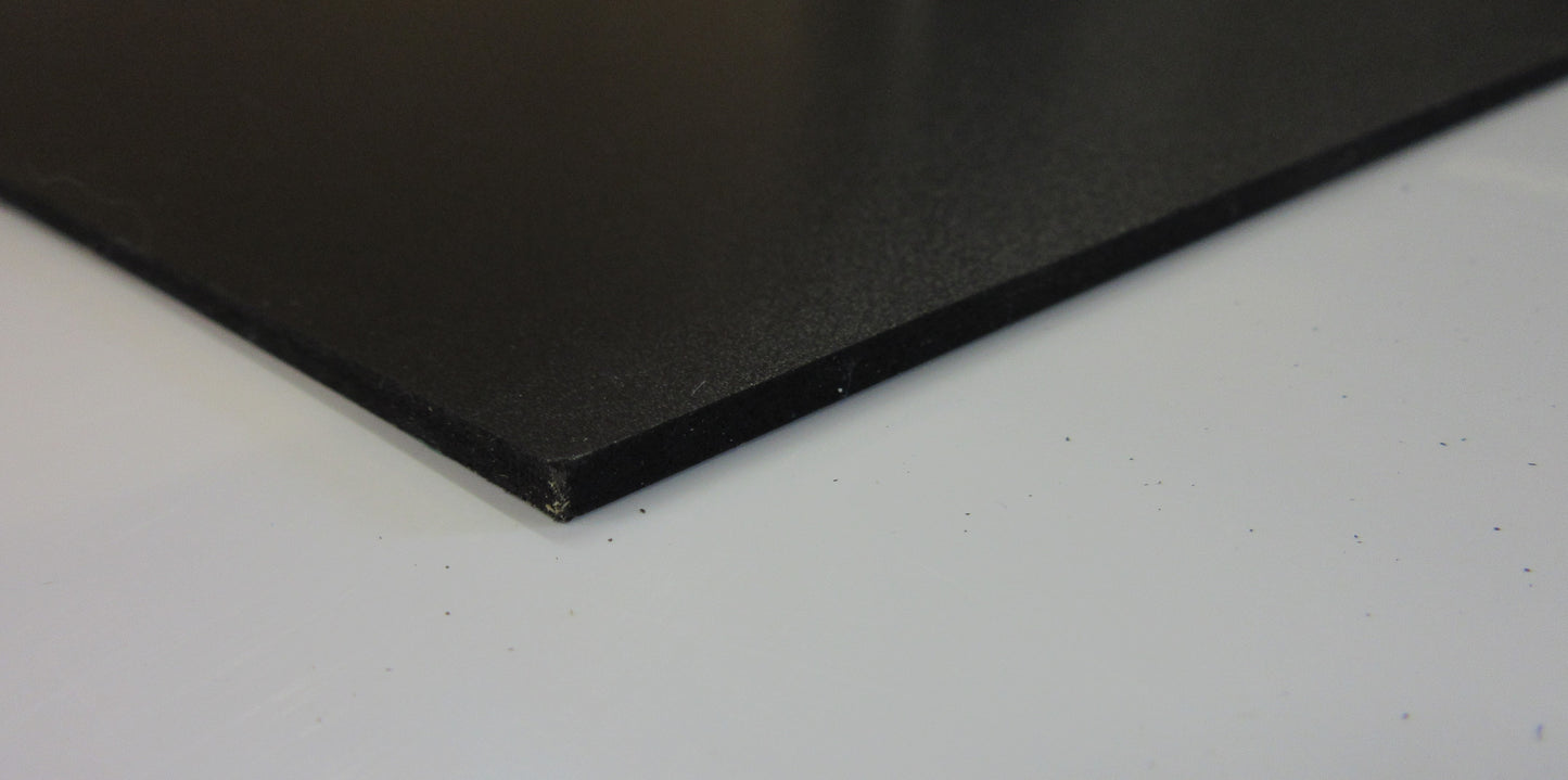 PVC Hartschaumplatte 3mm Zuschnitt Schwarz 405 x 400mm - Kunststoff Platte