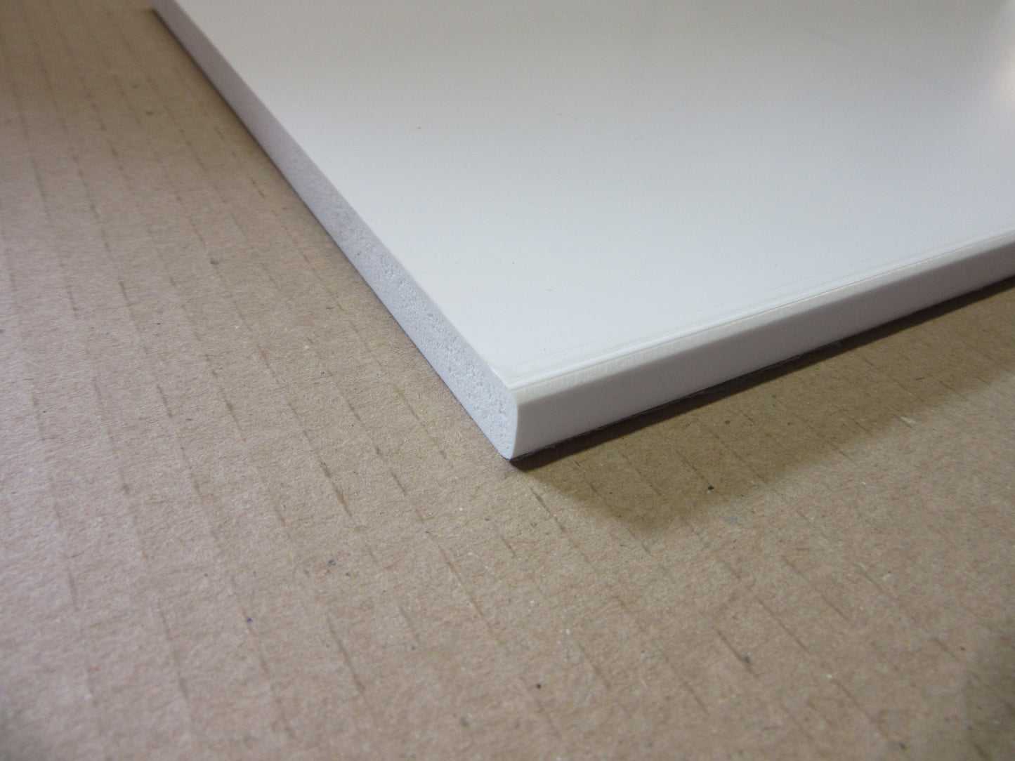 PVC Integralschaumplatte 10mm Zuschnitt weiß 580 x 185 mm - Kunststoff Platte