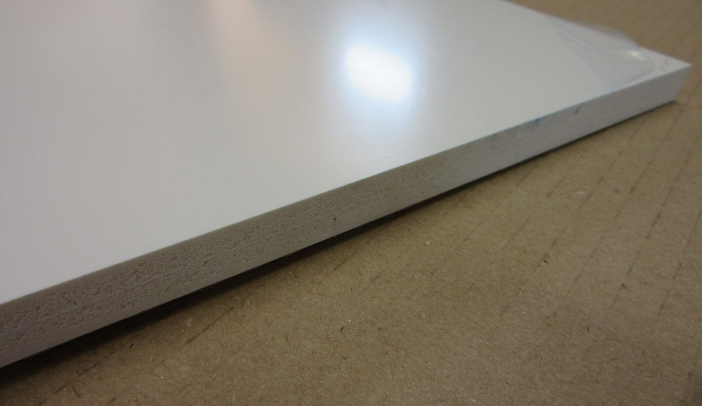 PVC Integralschaumplatte 10mm Zuschnitt weiß 580 x 185 mm - Kunststoff Platte