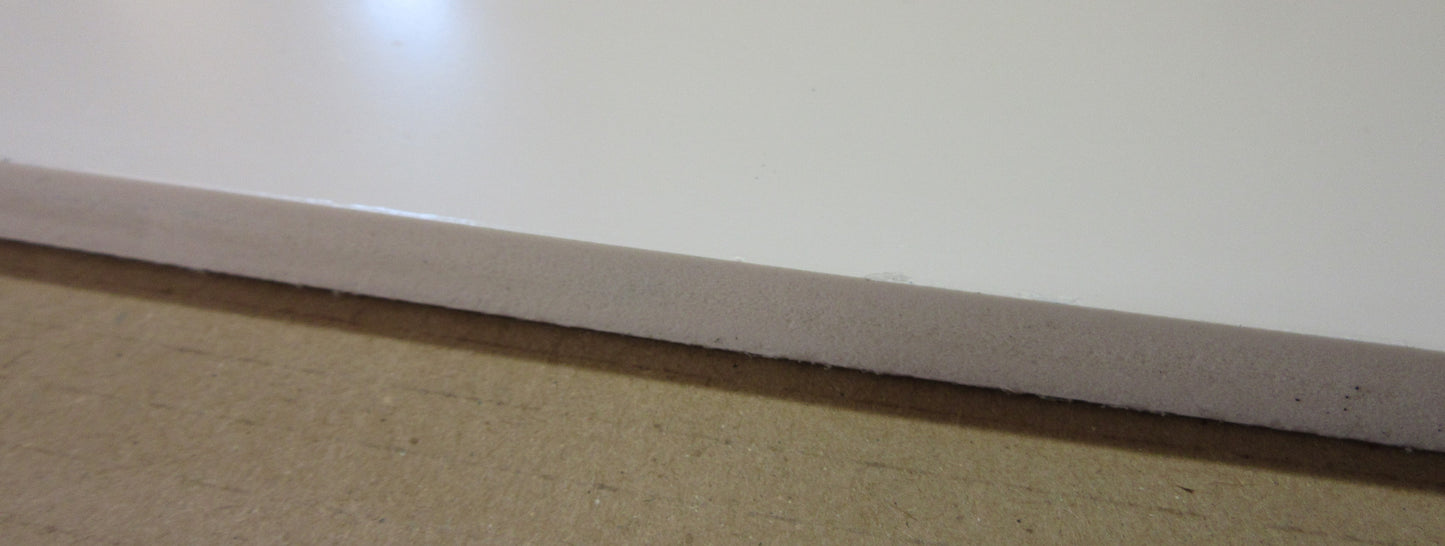 PVC Integralschaumplatte 10mm Zuschnitt weiß 605 x 43 mm - Kunststoff Platte