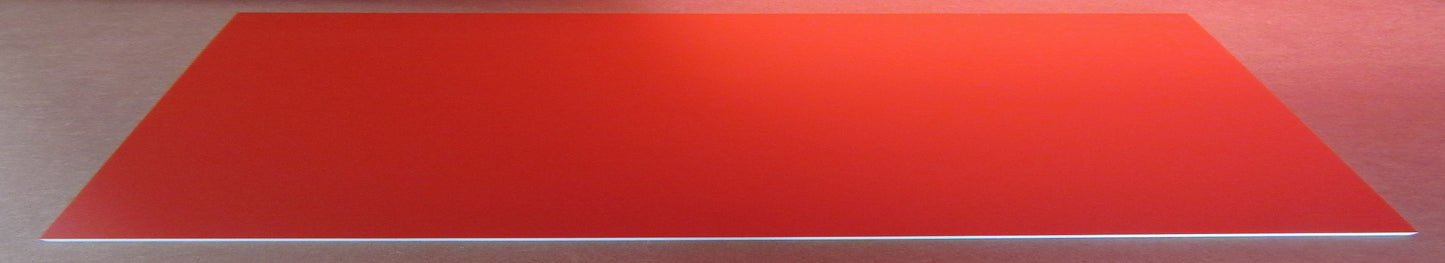 PVC Hartschaumplatte 6mm Zuschnitt rot lackiert 630 x 250mm - Kunststoff Platte
