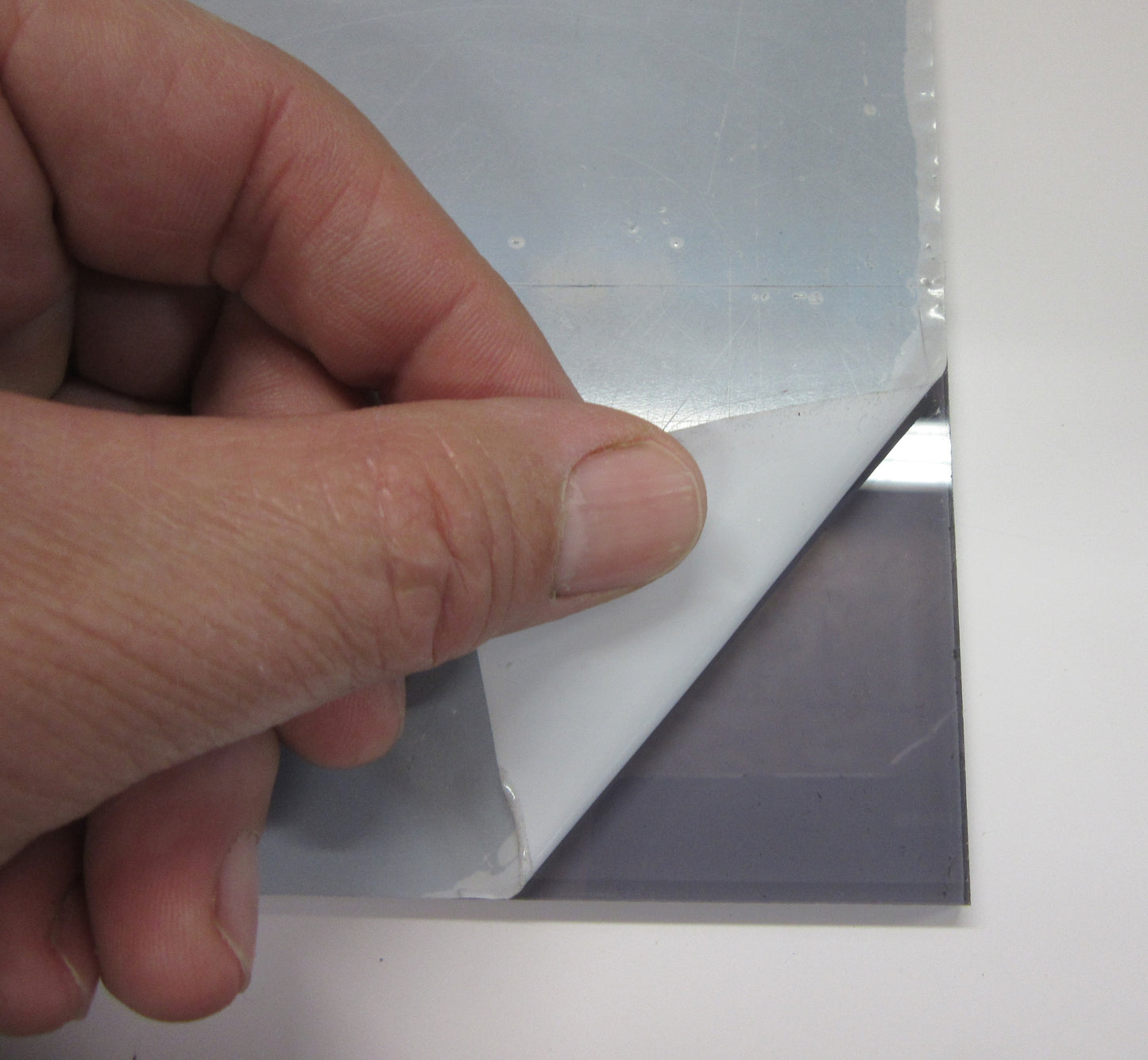 PC UV Platte 6mm Zuschnitt 500 x 80mm Grau getönt Polycarbonat Kunststoffglas