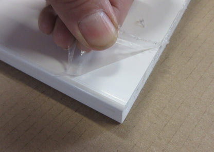 PVC Integralschaumplatte 19mm Zuschnitt weiß 993 x 243mm - Kunststoff Platte