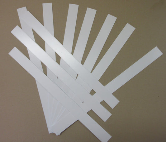 10 Stück PVC Hartschaumplatten Streifen 2mm Zuschnitt weiß 500 x 45mm - KömaPrint® Kunststoffplatte
