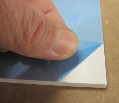 PVC Hartschaumplatte 6mm Zuschnitt weiß 865 x 342 mm - Excel Kunststoff Platte