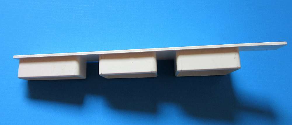Endkappen Konisch Profil Weiß - Rechts - Kunststoff 198 x 44mm