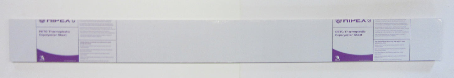 HIPEX® G-PET Platte 15mm Zuschnitt 1212 x 118mm Klar Vollmaterial Kunststoff