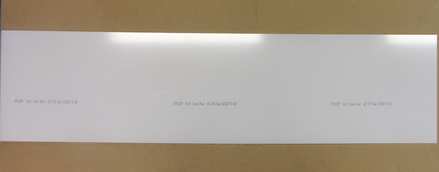 Acryl XT Platte 5mm Zuschnitt 1141 x 287 mm SOFT TONE WO 075 Opal weiß Kunststoff