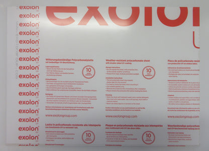 PC UV Platte 5mm Zuschnitt 469 x 336mm EXOLON® UV 2099 Klar Kunststoffglas Polycarbonat