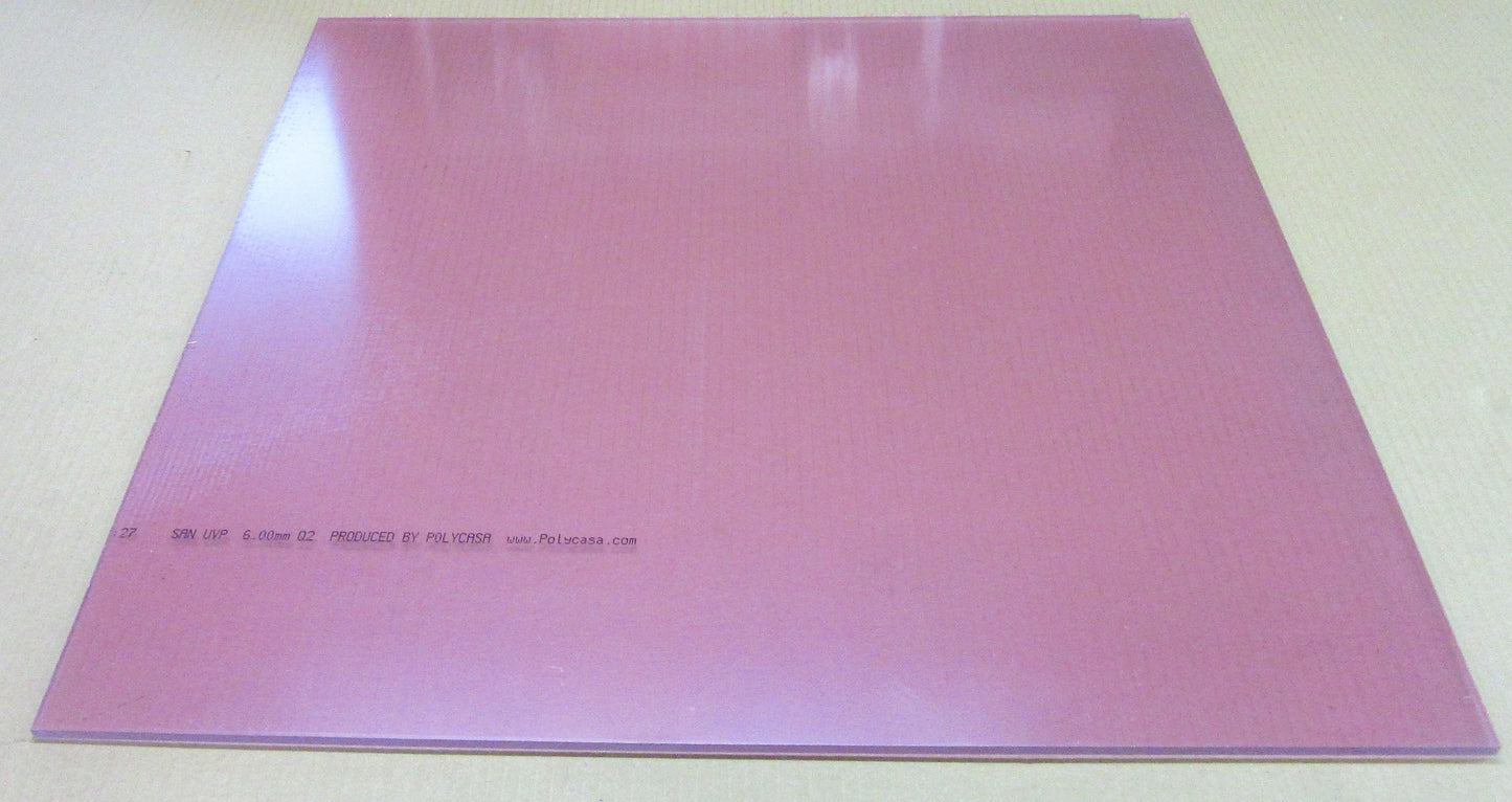Kunststoffglas Platte 6mm Zuschnitt 908 x 217mm - UV beschichtet klar POLYCASA®
