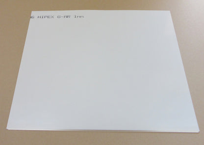PET-G HIPEX® Folie - Platte 1mm Tiefziehmaterial 500 x 480mm Kunststoffglas AR