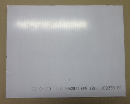 PC Platte 12mm Zuschnitt 325 x 254mm Kunststoffglas transparent Polycarbonat