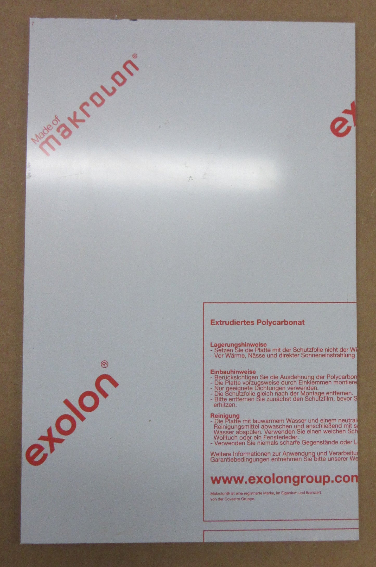 PC Platte 10 mm FR Grey 799 - 482 x 307mm Polycarbonat Kunststoffglas Grau getönt