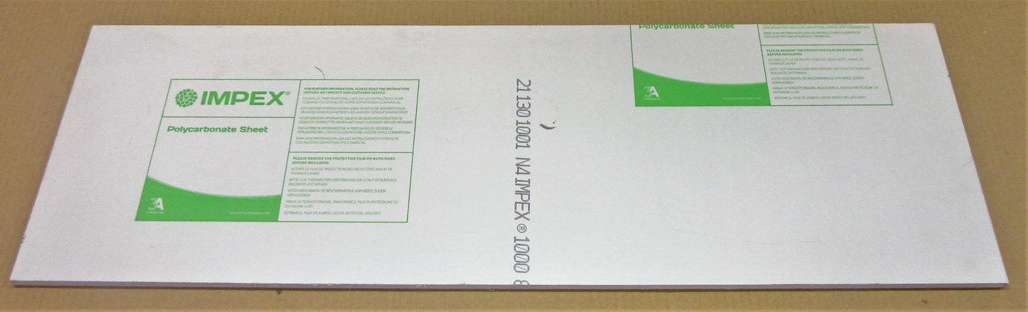 PC Platte 8mm Zuschnitt 788 x 275mm Kunststoffglas transparent Polycarbonat